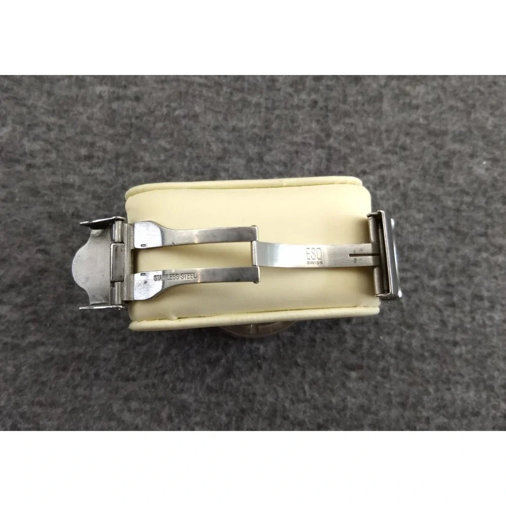 ESQ Watch Movado Pilot ES 021145482 Stainless Swiss Quartz Luminous New Battery
